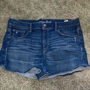 American Eagle Outfitters Women's Dark Blue Jean Shorts